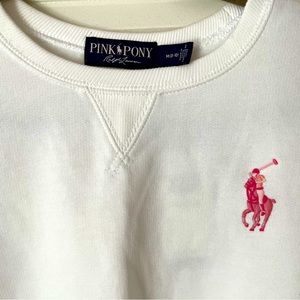 Kids Ralph Lauren Pink Pony 2020 White Sweatshirt size 8-10 New with tag